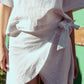 Zoe Wrap Skirt Washer Cotton - Cream