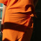 Zoe Wrap Skirt Washer Cotton - Orange