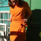 Zoe Wrap Skirt Washer Cotton - Orange