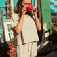 Brady Drawstring Shorts Washer Cotton - Stone