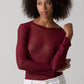 Miranda Mesh Top - Burgundy