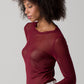 Miranda Mesh Top - Burgundy