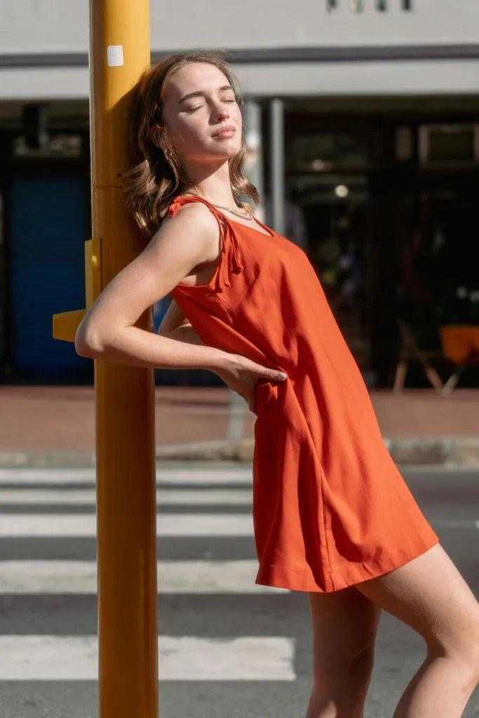 Tallulah Dress - Tangerine