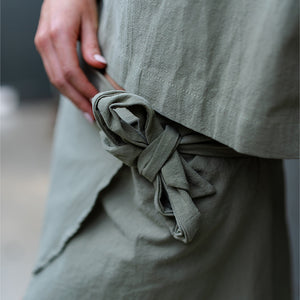 Zoe Wrap Skirt Washer Cotton - Fatigue