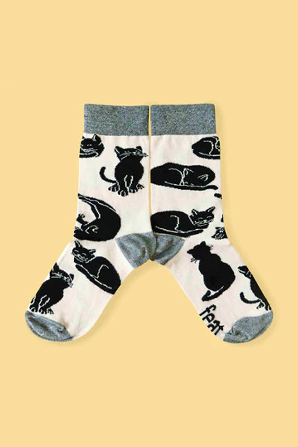 Men's Black Cat Socks