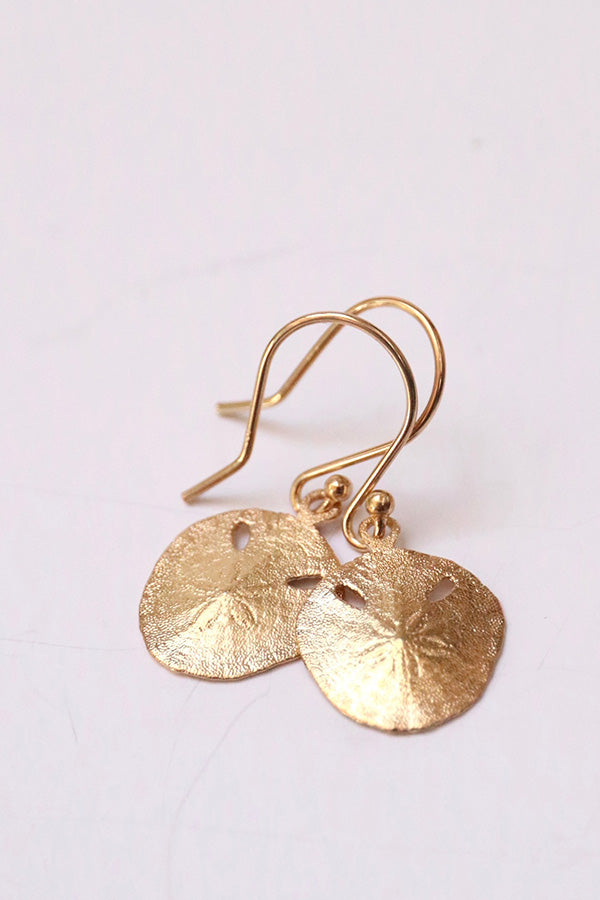 Gold Vermeil African Pansy Shell Earrings